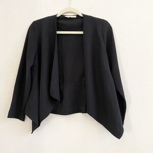 Lush Women's Open Front Cardigan Size XS Black Knit Topper Jacket‎